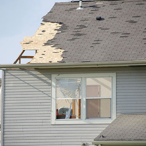 Storm Damaged house in Urbandale